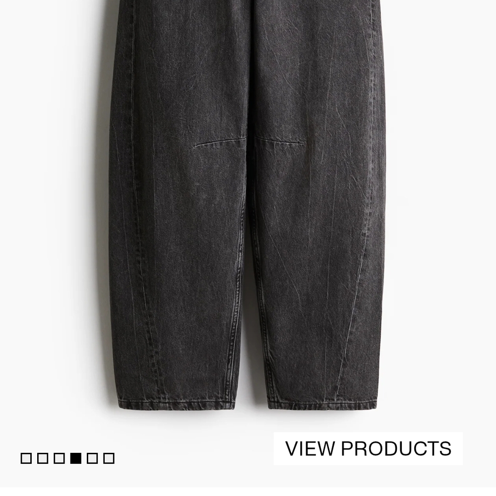 ISO! H&M Barrel Regular Jeans Size 4 Black